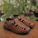 Inblu Men Tan Fisherman Sandal with Buckle Closure (CM01_TAN)
