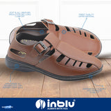 Inblu Men Tan Fisherman Sandal with Buckle Closure (CM01_TAN)