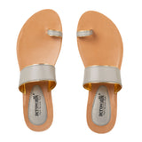 Aerowalk Women Grey Toe Ring Sandal With Textured Upper & Slip-on Closure (CN03_GREY)