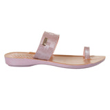 Aerowalk Women Pink Toe Ring Sandal With Textured Upper & Slip-on Closure (CN68_M.PINK)