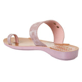 Aerowalk Women Pink Toe Ring Sandal With Textured Upper & Slip-on Closure (CN68_M.PINK)