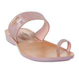 Aerowalk Women Pink Toe Ring Sandal With Textured Upper & Slip-on Closure (CN68_M.PINK)