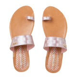 Aerowalk Women Pink Toe Ring Sandal With Textured Upper & Slip-on Closure (CN68_M.PINK)