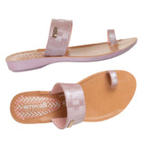Aerowalk Women Pink Toe Ring Sandal With Textured Upper & Slip-on Closure (CN68_M.PINK)