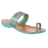Aerowalk Women Sea Green Toe Ring Sandal With Textured Upper & Slip-on Closure (CN68_M.SEA GREEN)