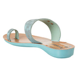 Aerowalk Women Sea Green Toe Ring Sandal With Textured Upper & Slip-on Closure (CN68_M.SEA GREEN)