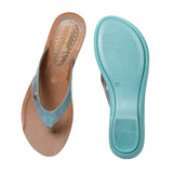 Aerowalk Women Sea Green Flat Sandal (CN71_M.Sea Green)