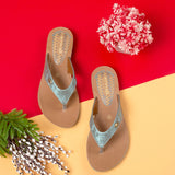 Aerowalk Women Sea Green Flat Sandal (CN71_M.Sea Green)