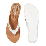 Aerowalk Women White Flat Sandal (CN71_WHITE)