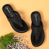 Inblu Women Black Thong Flat Sandal (CR18_BLACK)