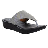 Inblu Women Grey Thong Flat Sandal with Textured Upper (CR43_GREY)