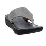 Inblu Women Grey Thong Flat Sandal with Textured Upper (CR43_GREY)