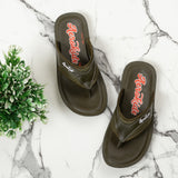 Aerokids Boys Olive Green Thong Style Lightweight Sandal (CS67_OLIVE)