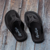 Aerokids Boys Black T-Shape Lightweight Sandal (CS94_BLACK)