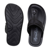 Aerokids Boys Black T-Shape Lightweight Sandal (CS94_BLACK)