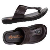 Aerokids Boys Brown T-Shape Lightweight Sandal (CS94_BROWN)