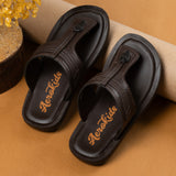 Aerokids Boys Brown T-Shape Lightweight Sandal (CS94_BROWN)