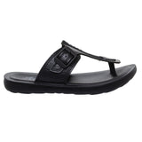 Aerokids Boys Black T-Shape Lightweight Sandal with Buckle Styling (CS95_BLACK)