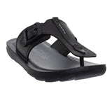 Aerokids Boys Black T-Shape Lightweight Sandal with Buckle Styling (CS95_BLACK)