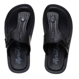 Aerokids Boys Black T-Shape Lightweight Sandal with Buckle Styling (CS95_BLACK)