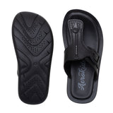 Aerokids Boys Black T-Shape Lightweight Sandal with Buckle Styling (CS95_BLACK)