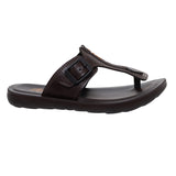 Aerokids Boys Brown T-Shape Lightweight Sandal with Buckle Styling (CS95_BROWN)