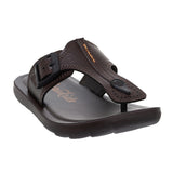 Aerokids Boys Brown T-Shape Lightweight Sandal with Buckle Styling (CS95_BROWN)