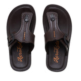 Aerokids Boys Brown T-Shape Lightweight Sandal with Buckle Styling (CS95_BROWN)