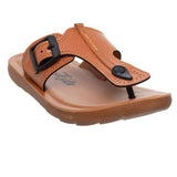 Aerokids Boys Tan T-Shape Lightweight Sandal with Buckle Styling (CS95_TAN)