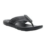 Aerokids Boys Black Thong Style Sandal with Perforated Upper (CS96_BLACK)