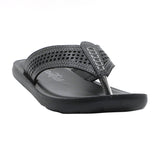 Aerokids Boys Black Thong Style Sandal with Perforated Upper (CS96_BLACK)