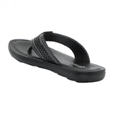 Aerokids Boys Black Thong Style Sandal with Perforated Upper (CS96_BLACK)