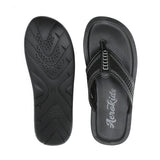 Aerokids Boys Black Thong Style Sandal with Perforated Upper (CS96_BLACK)