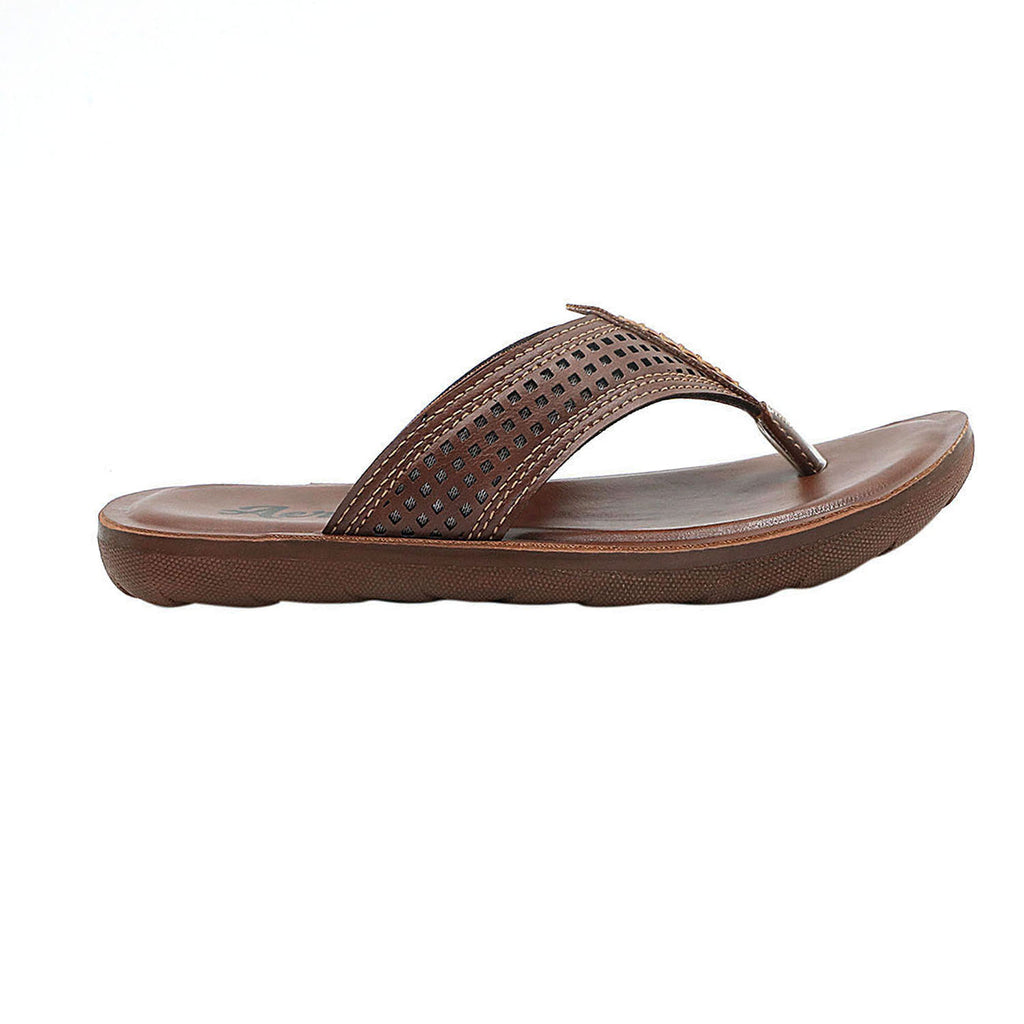 Aerokids Boys Brown Thong Style Sandal with Perforated Upper (CS96_BROWN)