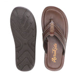 Aerokids Boys Brown Thong Style Sandal with Perforated Upper (CS96_BROWN)