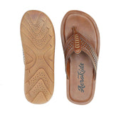 Aerokids Boys Tan Thong Style Sandal with Perforated Upper (CS96_TAN)