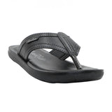 Aerokids Boys Black Thong Style Lightweight Sandal with Slip-on Closure (CS97_BLACK)