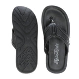 Aerokids Boys Black Thong Style Lightweight Sandal with Slip-on Closure (CS97_BLACK)