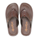 Aerokids Boys Brown Thong Style Lightweight Sandal with Slip-on Closure (CS97_BROWN)