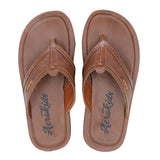 Aerokids Boys Tan Thong Style Lightweight Sandal with Slip-on Closure (CS97_TAN)