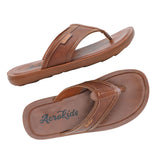 Aerokids Boys Tan Thong Style Lightweight Sandal with Slip-on Closure (CS97_TAN)