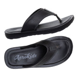 Aerokids Boys Black Thong Style Lightweight Sandal (CS98_BLACK)