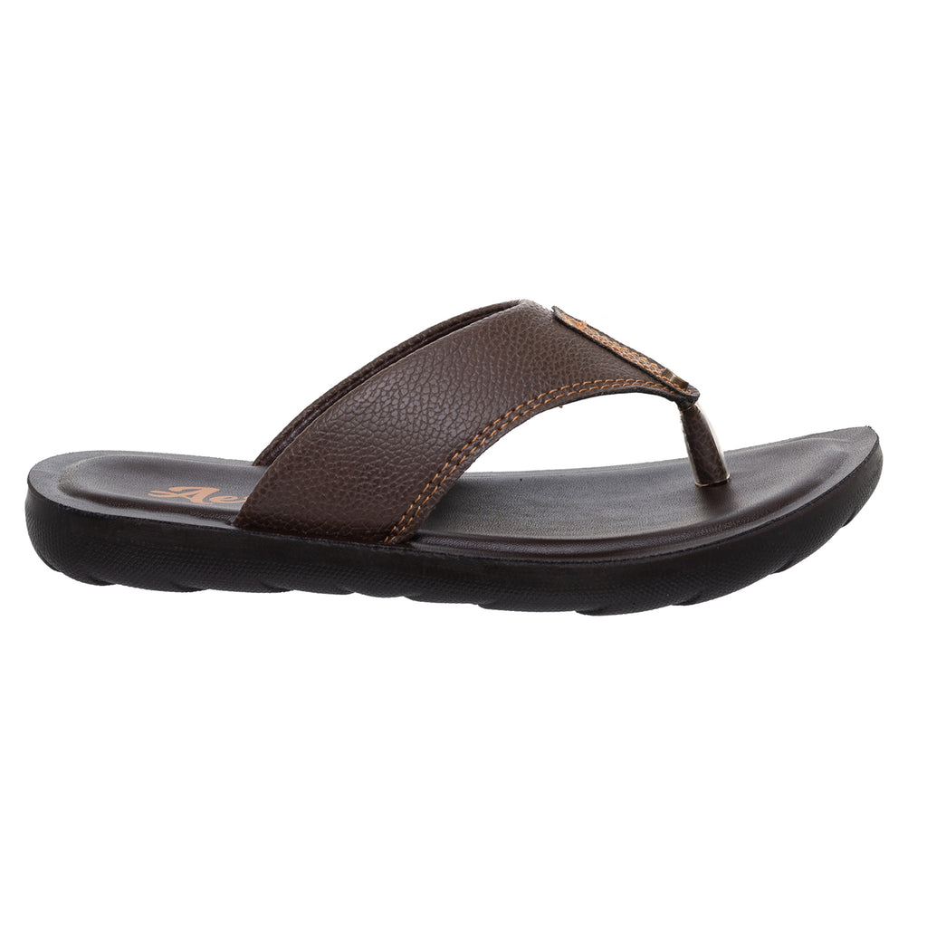 Aerokids Boys Brown Thong Style Lightweight Sandal (CS98_BROWN)