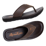 Aerokids Boys Brown Thong Style Lightweight Sandal (CS98_BROWN)