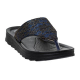 Aerowalk Women Black Thong Flat Sandal (DI54_BLACK)