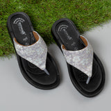Aerowalk Women Grey Thong Flat Sandal (DI54_GREY)