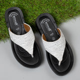 Aerowalk Women White Thong Flat Sandal (DI54_WHITE)