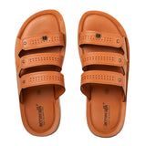 Aerowalk Men Tan Mule Style Sandal with Slip-on Closure (FM35_TAN)