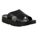 Aerowalk Men Black Mule Style Sandal with Slip-on Closure (FM42_BLACK)
