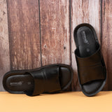 Aerowalk Men Black Mule Style Sandal with Slip-on Closure (FM42_BLACK)